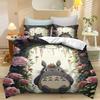Anime Duvet Cover Pillowcase Bedding Set T-TotoroS Kawaii Adult Boy Girl Bedroom Decoration Children Single Double Large Size