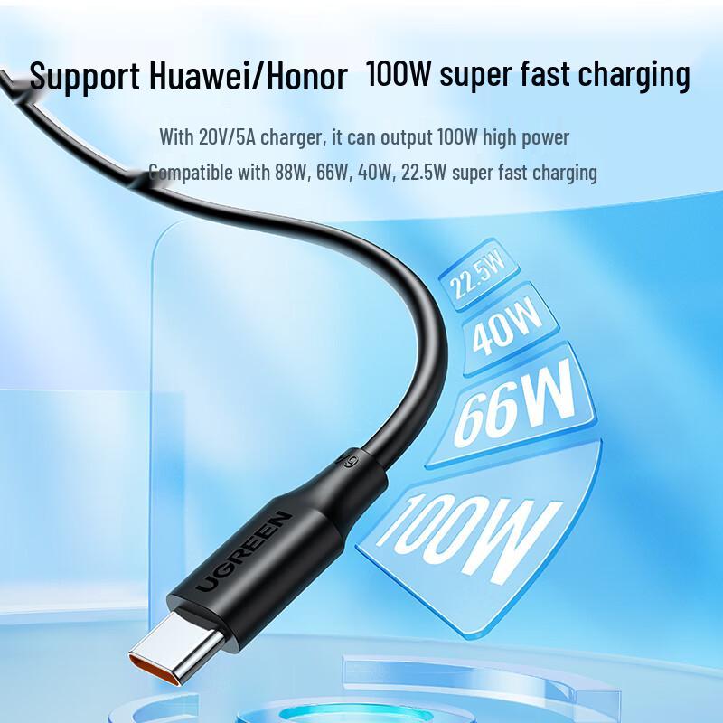 Ugreen Сверхбыстрый зарядный кабель Type-C 100 Вт