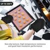 2Pcs Heat Resistant Oven Mitts with Hanging Loop Non-Slip Grip Baking Gloves Kitchen Oven Mitts for Grilling Cooking