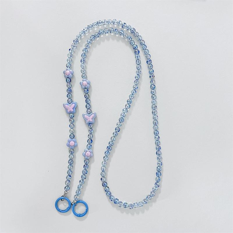 Длинная цепочка-кроссбоди из бусин для подвешивания мобильного телефона, шнурок для чехла телефона, веревка против потери с клипсой, подвески для сумки для iPhone