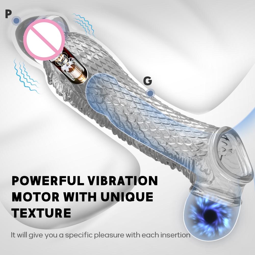 Удлинители рукавов для пениса, презерватив, мужской вибратор с задержкой увеличения, массажер для клитора, кольцо на член, вибрирующий чехол для пениса, секс-игрушки для мужчин