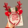 Christmas Headband Christmas Antler Hairpin Ladies Headdress Holiday Decoration Gift Big Bow Headband Christmas Headdress