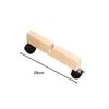 Folding Room Divider Stand Wooden Screen Feet Useful Bracket with Wheels Cut
