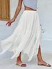Women's Bohemian Maxi Skirt Flowy Asymmetric High Low Hem Casual Skirt
