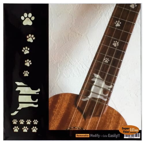 Jockomo Cat's Foot/Soprano Ukulele Position Mark Inlay Stickers - Perfect for Ukuleles