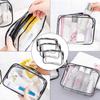 1/3pcs Transparent Makeup Bag Pvc Waterproofing Wear-Resistant Toiletries Bags Multi Doll Clothes Towels Cosmetics Storage Bag