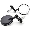 Szmsmy Bar End Mirror Right & Right Set Round Black Motorcycle Bike Custom Universal