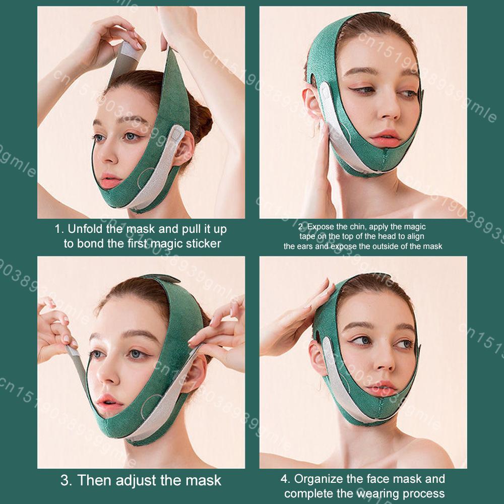 Face-Lift With Sleep Face V Shaper Facial Slimming Bandage Relaxation Shape Lift Reduce Double Chin Face Thining Band Massage