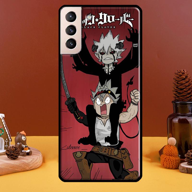 Аста Чёрный Клевер Чехол Для Samsung Galaxy S21 Ultra S20 FE S8 S9 S10 Note 10 Plus Note 20 S22 Ultra Чехол