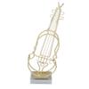 Violin Ornament Modern Style Iron Decorative Golden Minimal Line Instrument Statue for Desk