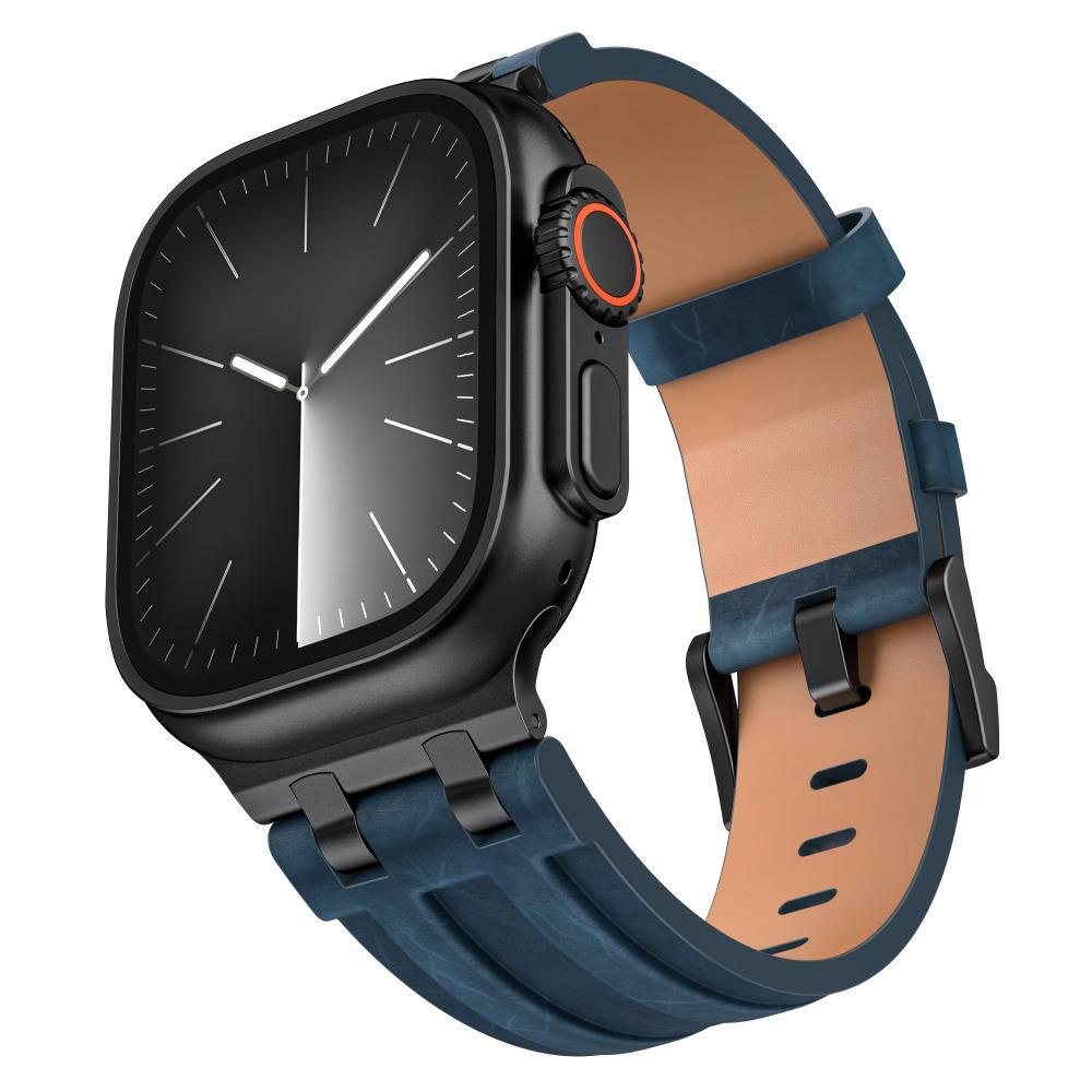 Кожаный ремешок для Apple Watch Ultra3 2 1 49мм 46мм 45мм 44мм Серии 11 10 9 8 7 6 5 4 Se Band Мужской Элегантный Браслет Замена