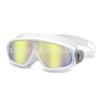 Large-frame swimming goggles for adults, waterproof and anti-fog, electroplated high-definition, comfortable protective goggles