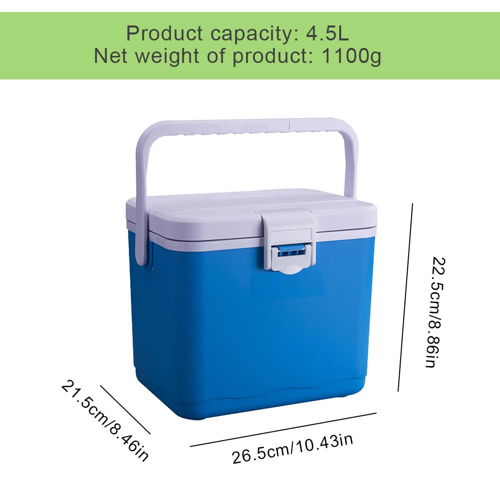 5/4.5L Camping Car Refrigerator with Handle Mini Freezer Fridge Heat Preservation Food Storage Cooler Box for Camping Tailgating
