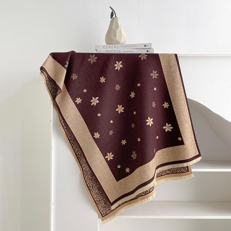 Women Winter Warm Scarf Soft Solid Color Shawl Wrap Outdoor Neck Scarves
