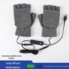USB Heated Plush Half Finger Gloves with Adjustable Temperature and Double-Sided Touch Screen Capabilities