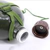 Old Style Thickened Aluminum Kettle, Outdoor Military Enthusiast Kettle with Straps, Portable Hiking Water Bottle, 1-3L