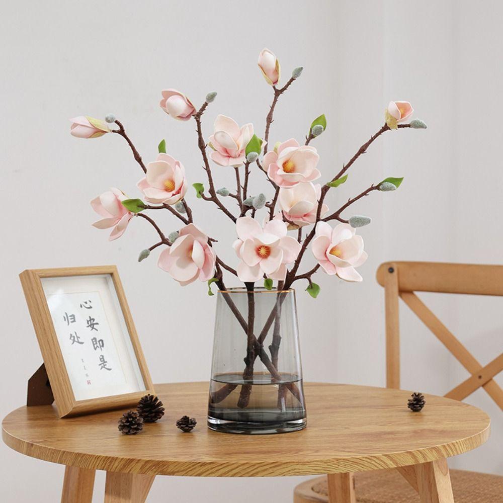 Luxury Artificial Magnolia Flower Artificial Fake Flowers Simulation Big Magnolia Wedding