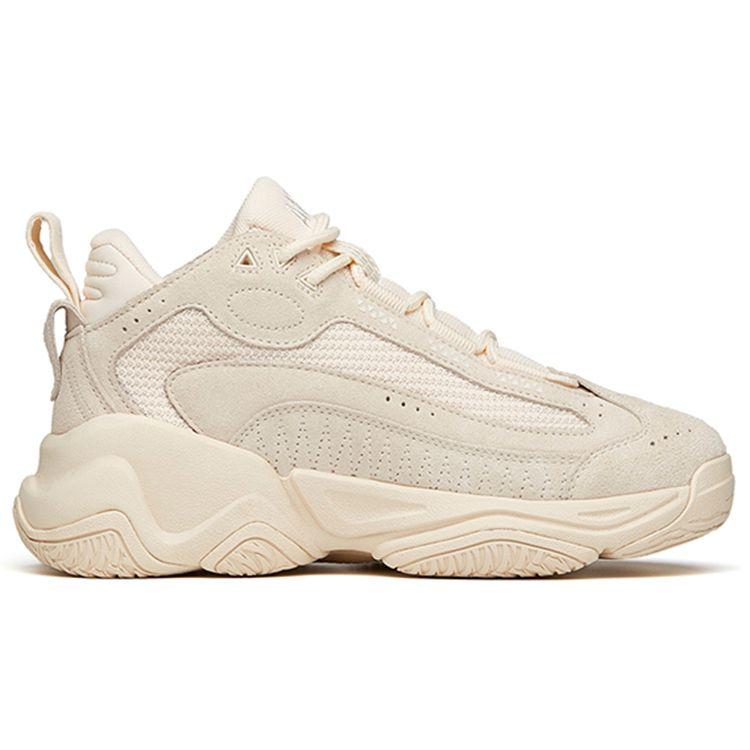 Anta Кроссовки Lifestyle Series из ткани, двухслойной замши, повседневные, амортизирующие, нескользящие, износостойкие, средней высоты, для папы, женские, светло-кофейные 122148090R-4