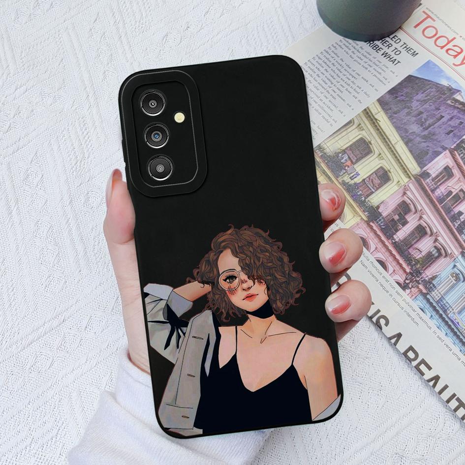 Чехол для Samsung Galaxy A31 A51 A14 A13 A04 A03 A02 M13 M23 M32 M54 Sweet Girls Lover Square Liquid Мягкий противоударный чехол для Samsung Para Fundas
