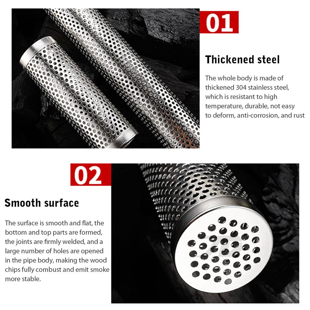 6/12 дюймов дымовая труба для гриля барбекю из нержавеющей стали 304 круглая сетка для курения кемпинга устойчивая к высоким температурам аксессуары для барбекю