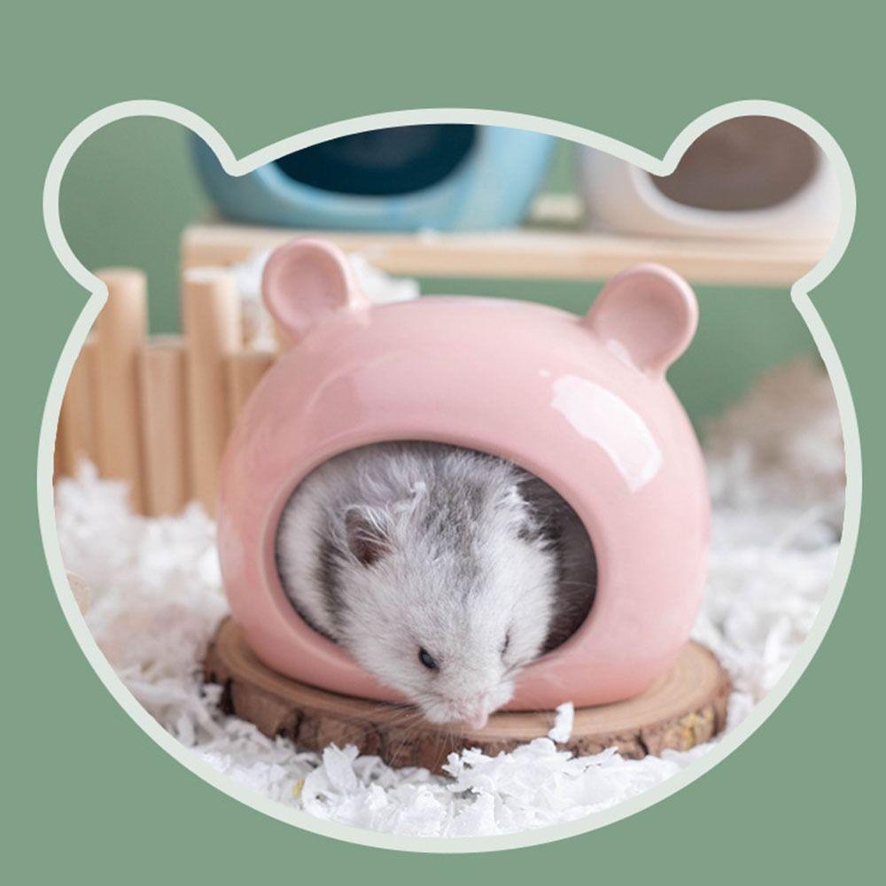 Creative Hamster Ceramic Nest Cheese Shape Triangle Hamster Hideout Keep Cooling Summer Hamster Cave Landscape Product
