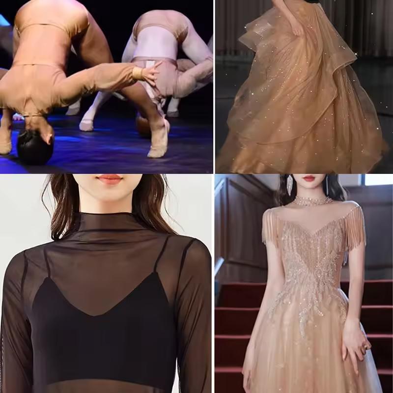 0,5 м/1 м/5 м Мягкая эластичная сетчатая ткань для шитья танцевальных платьев, подкладка для свадебного платья, облегающие костюмы для выступлений, москитная сетка