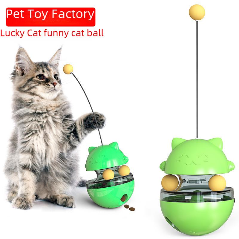 Funny Pet Toy Self Tumbling Ball Leak Proof Snack Dispenser Treat Feeder Puzzle Interactive Cat Dog