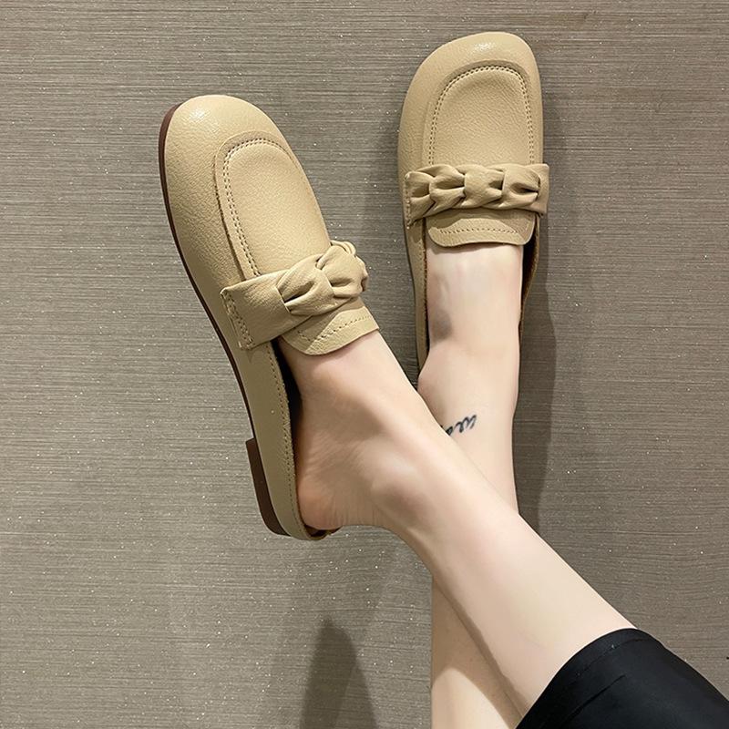 Тапочки Baotou, женская верхняя одежда, весна-лето 2025 года, новые универсальные ленивые туфли, мягкая подошва, полутапочки