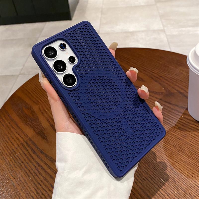 Роскошный дышащий чехол Magsafe для Samsung S25 S24 S23FE S22 Ultra Plus с магнитной беспроводной зарядкой, твердый чехол