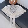 Early Spring Hair Scarf Butt Curtain Skirt Small Apron A-Line Lace Trim Half Skirts Short Dress Stacked Fashion Ins Lace Turban