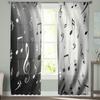 Волна воды музыка черно-белые музыкальные ноты прозрачные шторы для гостиной спальни украшения оконные вуали утренняя тюлевая занавеска