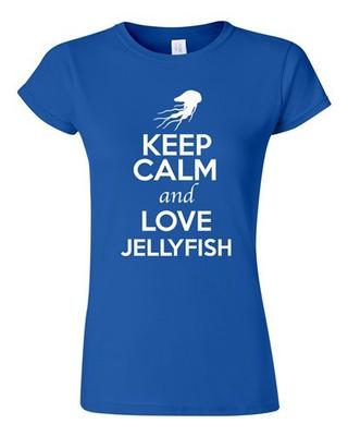Детская футболка Keep Calm And Love Jellyfish Jellies Любитель морских животных Юмор Футболка Унисекс