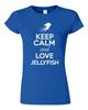 Детская футболка Keep Calm And Love Jellyfish Jellies Любитель морских животных Юмор Футболка Унисекс