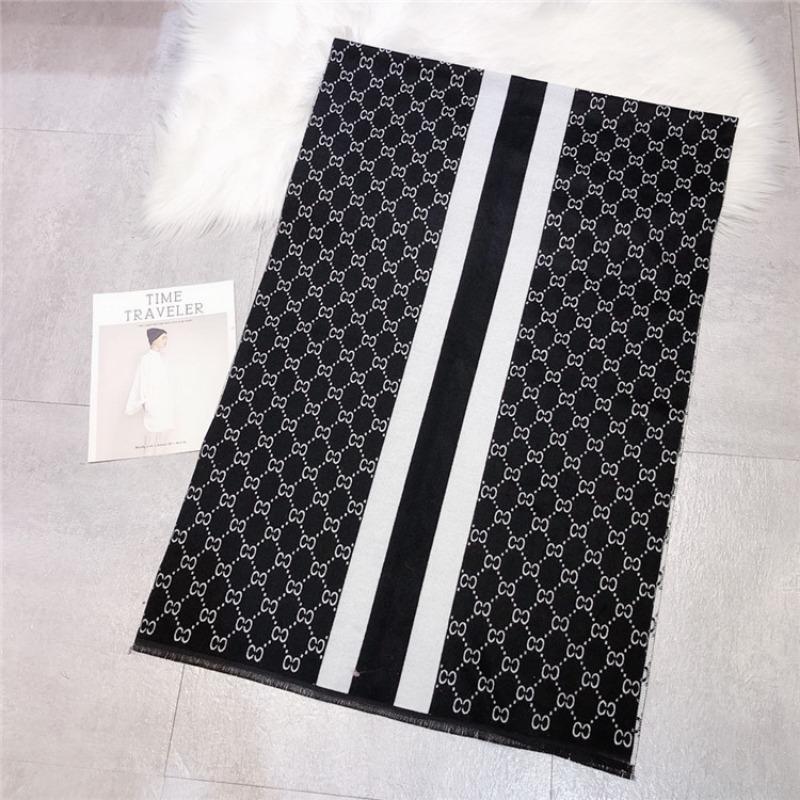 Letter Imitation Cashmere Scarf Women's Autumn and Winter Air Conditioner Shawl Thickened To Keep Warm Stall Supply