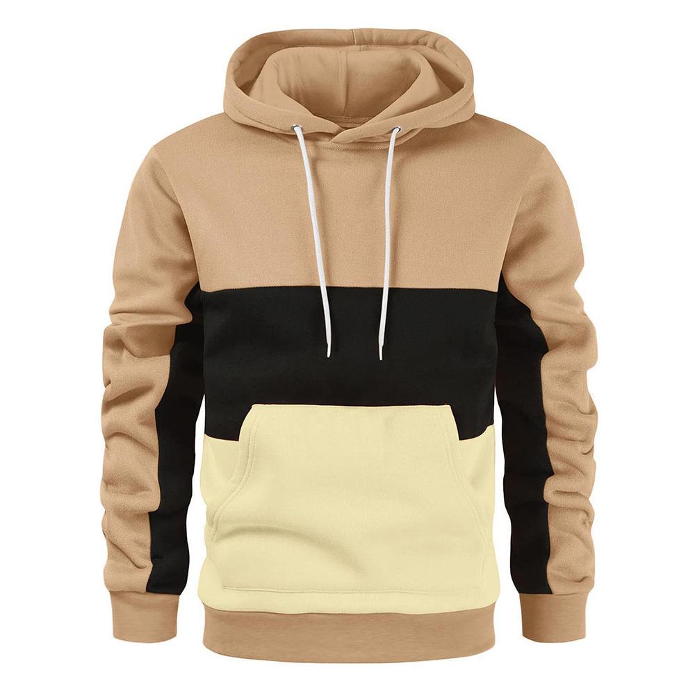 Мужская толстовка с капюшоном Color Block - Теплая осенне-зимняя модная куртка