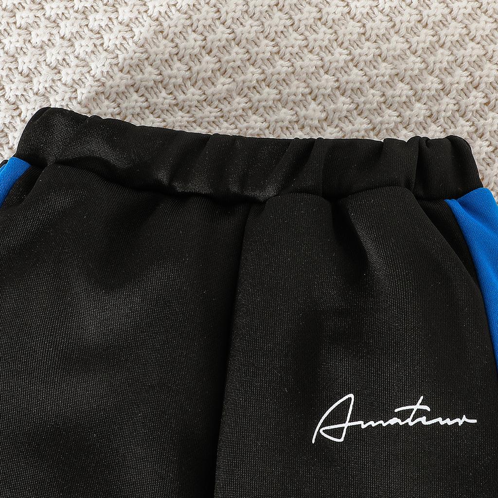 Boys Sports Suit Zipper Hooded Top + Printed Pants Casual 2 Pieces Set Kids Clothing Sweatshirt for Children