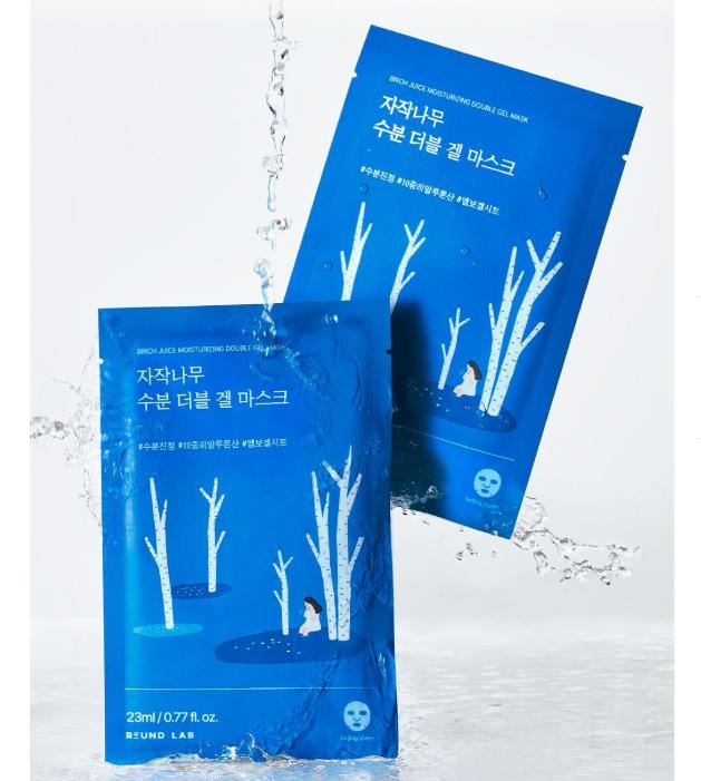 ROUND LAB Увлажняющая двойная гелевая маска с березовым соком