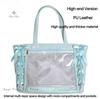 Japanese Sweet Women Ribbon Ita Bag Cute Girl Transparent Handbags Large Capacity Tote Bag Aesthetic Shoulder Bag