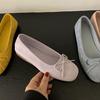 French Gentle Bow Blue Small Single Shoes Flat Ballet Shoes Early Spring New Soft-soled Shallow Mouth Women's Shoes Ladyshoes