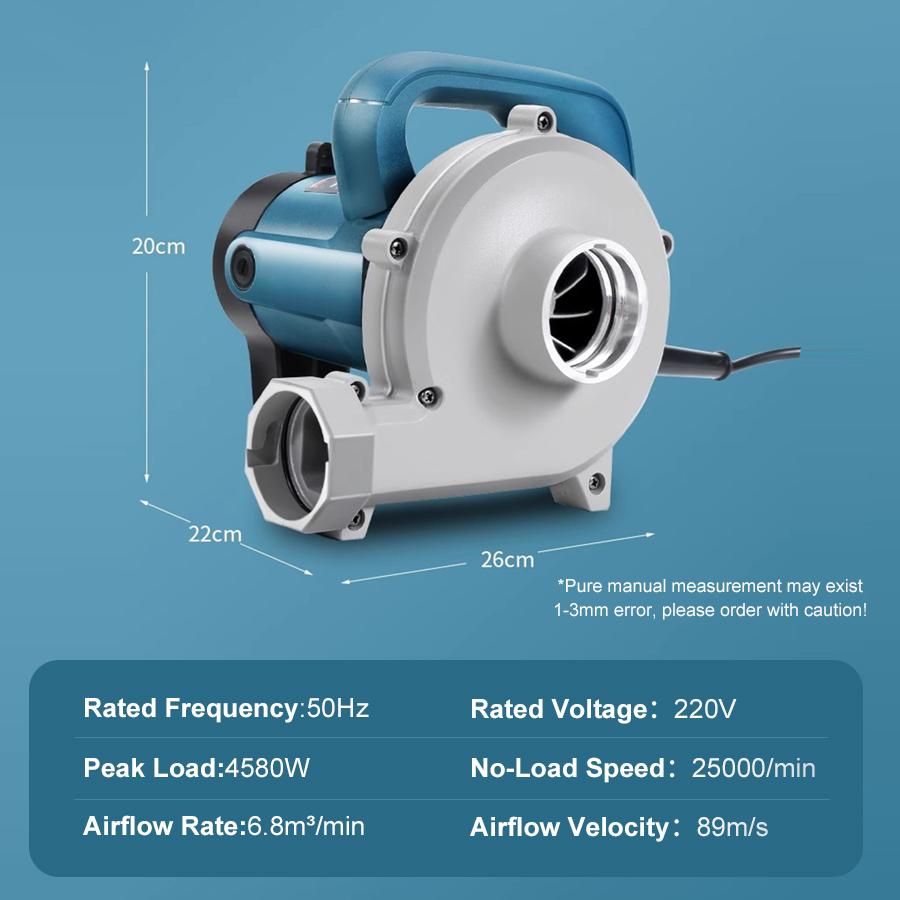 4580 Вт Электрический пылесос-воздуходувка Двухцелевой аппарат для всасывания и выдувания Высокоэффективный пылесборник 2 в 1 Пылесос-воздуходувка