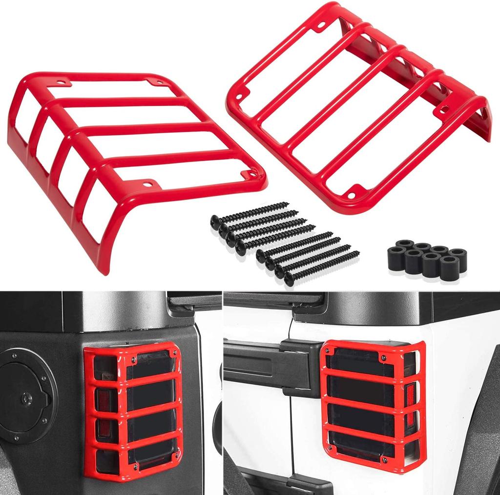 1 пара металлическая защитная крышка для заднего фонаря автомобиля, хромированная стильная задняя фара, корпус заднего фонаря для Jeep Wrangler JK 2007-2018