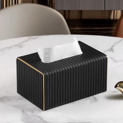 Изысканная коробка для салфеток Streak Tissue Box в европейском стиле из высококачественной искусственной кожи, держатель для салфеток, контейнер для хранения бумаги для гостиной отеля
