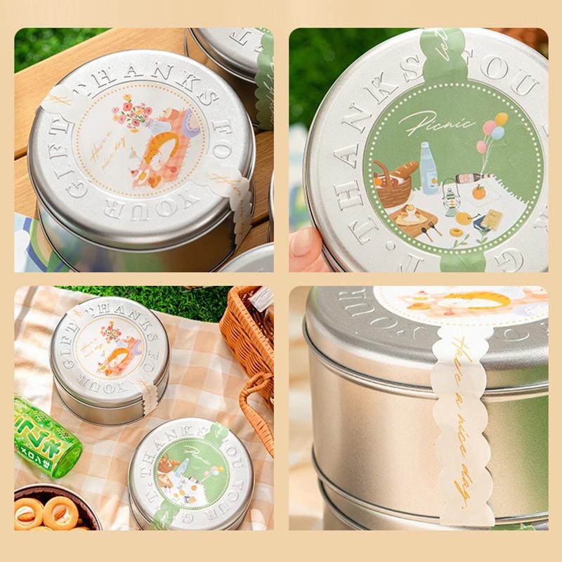 Банки для печенья и конфет Декоративные круглые жестяные коробки Упаковка для шоколадного печенья Банка для свечей Контейнеры для конфет Подарочная коробка