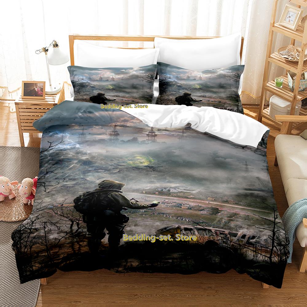 Новая игра S.T.A.L.K.E.R. 2 Набор постельного белья "Сердце Чернобыля" Мультяшный Аниме Трехсекционный Набор Взрослый Детская Спальня Комплекты Пододеяльников Literie