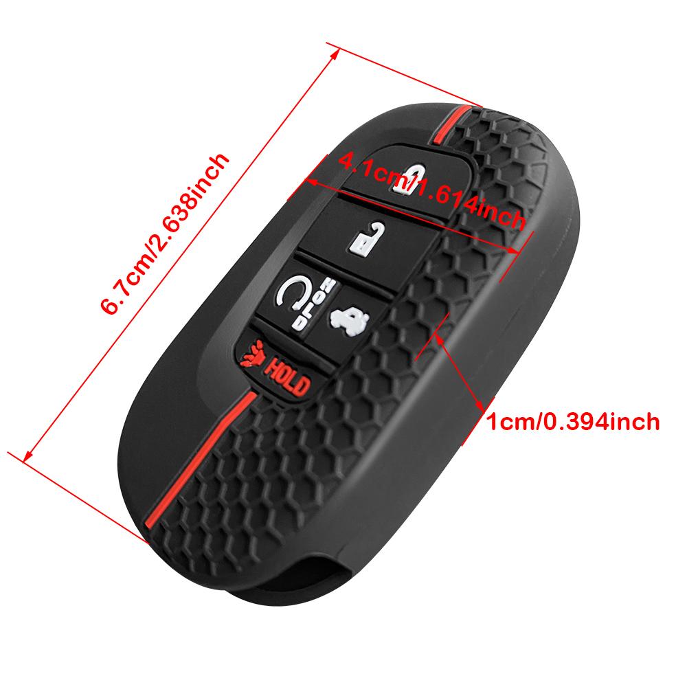 Силиконовый чехол для ключа-пульта автомобиля, брелок-держатель для ключей, чехол для ключа для Honda HRV CRV Freed Accord Civic 2021-2024 Civic 11-го поколения