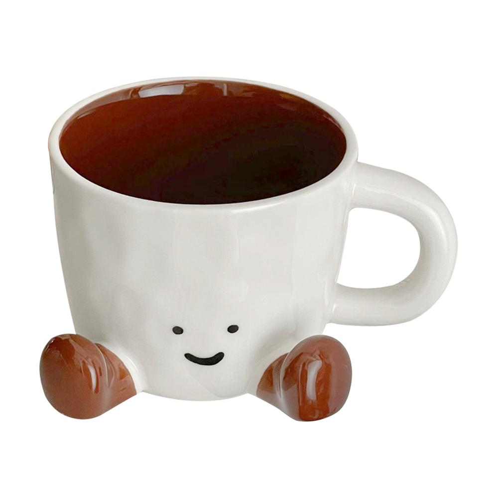 Kawaii Hand Pinch Feet Ceramic Coffee Cup Household High Appearance Level Water Cup Milk Mug Dormitory Home Gifts Mark Cup