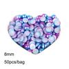 3mm-8mm Colorful Half Round Flatback Pearl Beads for DIY Jewelry Making Accessories