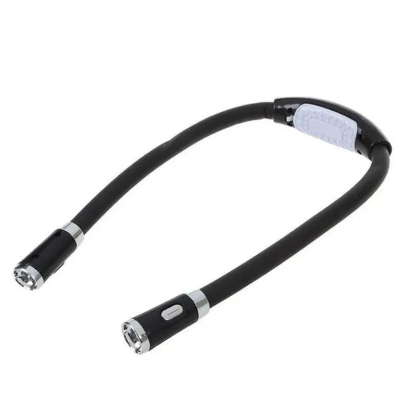 Светодиодная лампа для чтения на шею, гибкая, hands-free, новинка, светодиодный ночник, фонарик, для помещений, улицы, кемпинга