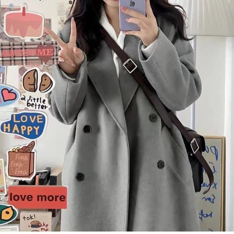 Куртка для женщин и невысоких мужчин, новое осенне-зимнее высококачественное зимнее шерстяное пальто в корейском стиле Хепберн