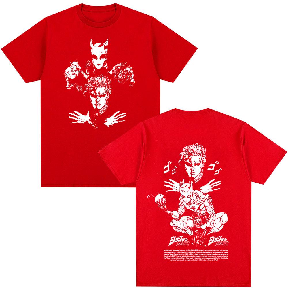 Summer Anime Jojo Bizarre Adventure Killer Queen Kira Yoshikage T Shirts Unisexs Women Cotton New Short Sleev